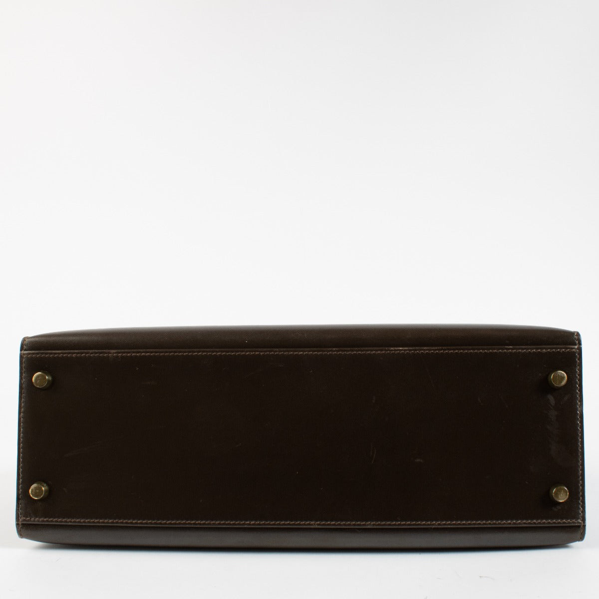 Hermès Vintage Kelly 32 Marron Box GHW