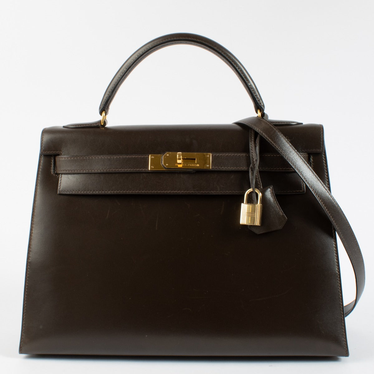 Hermès Vintage Kelly 32 Marron, hermes kelly brown vintage, hermes kelly 32 box, hermes kelly sellier 32 veau box