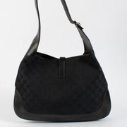 Authentic second hand Gucci Black GG Canvas Medium Jackie Bag on Labellov.com