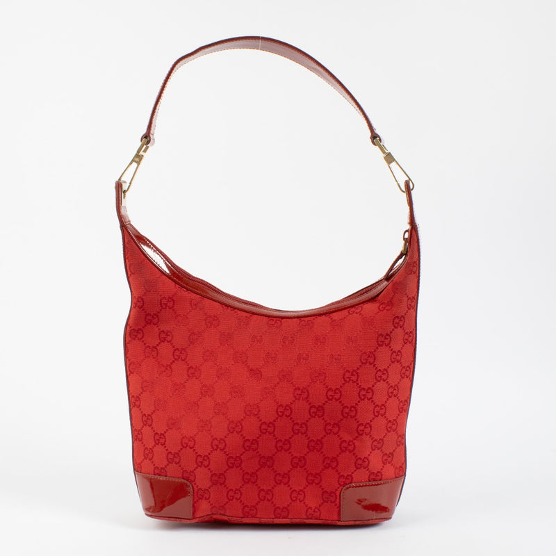 Gucci Red GG Canvas Shoulder Bag