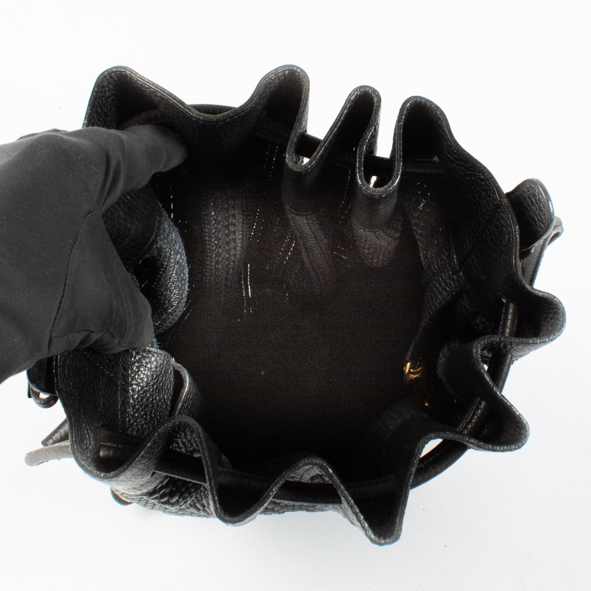 Authentic second hand Delvaux Black Toile de Cuir Tabarin Bag on Labellov.com