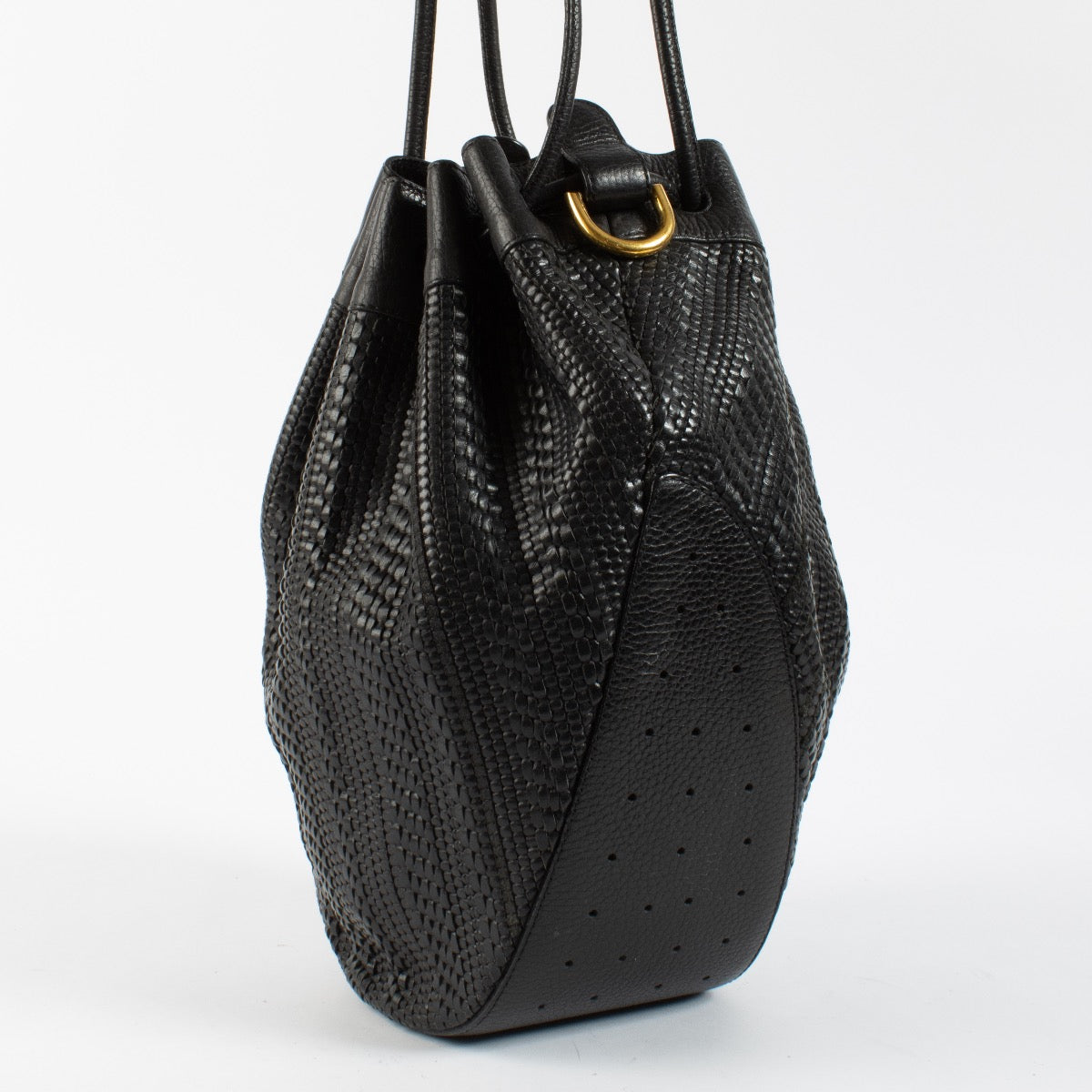 Authentic second hand Delvaux Black Toile de Cuir Tabarin Bag on Labellov.com