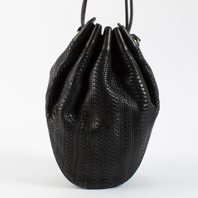 Authentic second hand Delvaux Black Toile de Cuir Tabarin Bag on Labellov.com