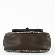 Authentic Preloved Chanel Brown Leather/Tweed 2.55 Frame Shoulder Bag on Labellov.com