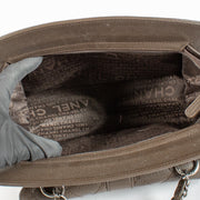 Authentic Preloved Chanel Brown Leather/Tweed 2.55 Frame Shoulder Bag on Labellov.com