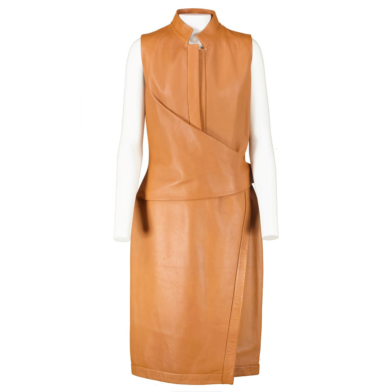 Loewe Camel Lambskin Dress
