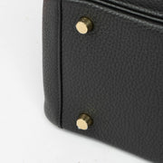 Shop this 100% authentic Hermès Lindy 26 Black Clemence GHW Top Handle Bag at Labellov.com