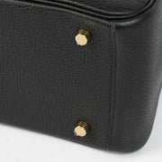 Shop this 100% authentic Hermès Lindy 26 Black Clemence GHW Top Handle Bag at Labellov.com