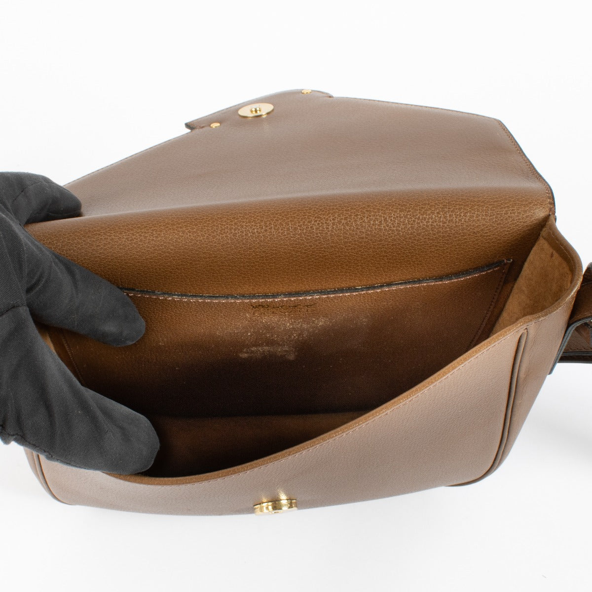 Delvaux Bruin Leren Orphé Crossbodytas