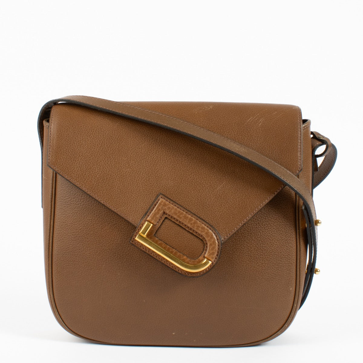 Delvaux Bruin Leren Orphé Crossbodytas