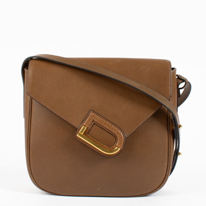 Delvaux Brown Leather Orphé Crossbody Bag