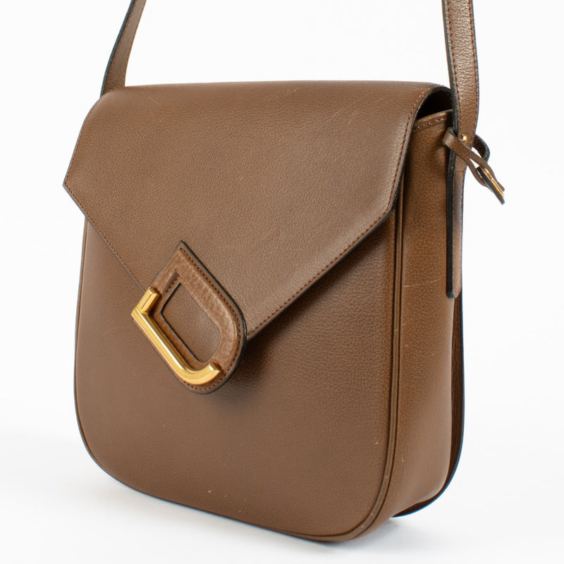 Delvaux Brown Leather Orphé Crossbody Bag