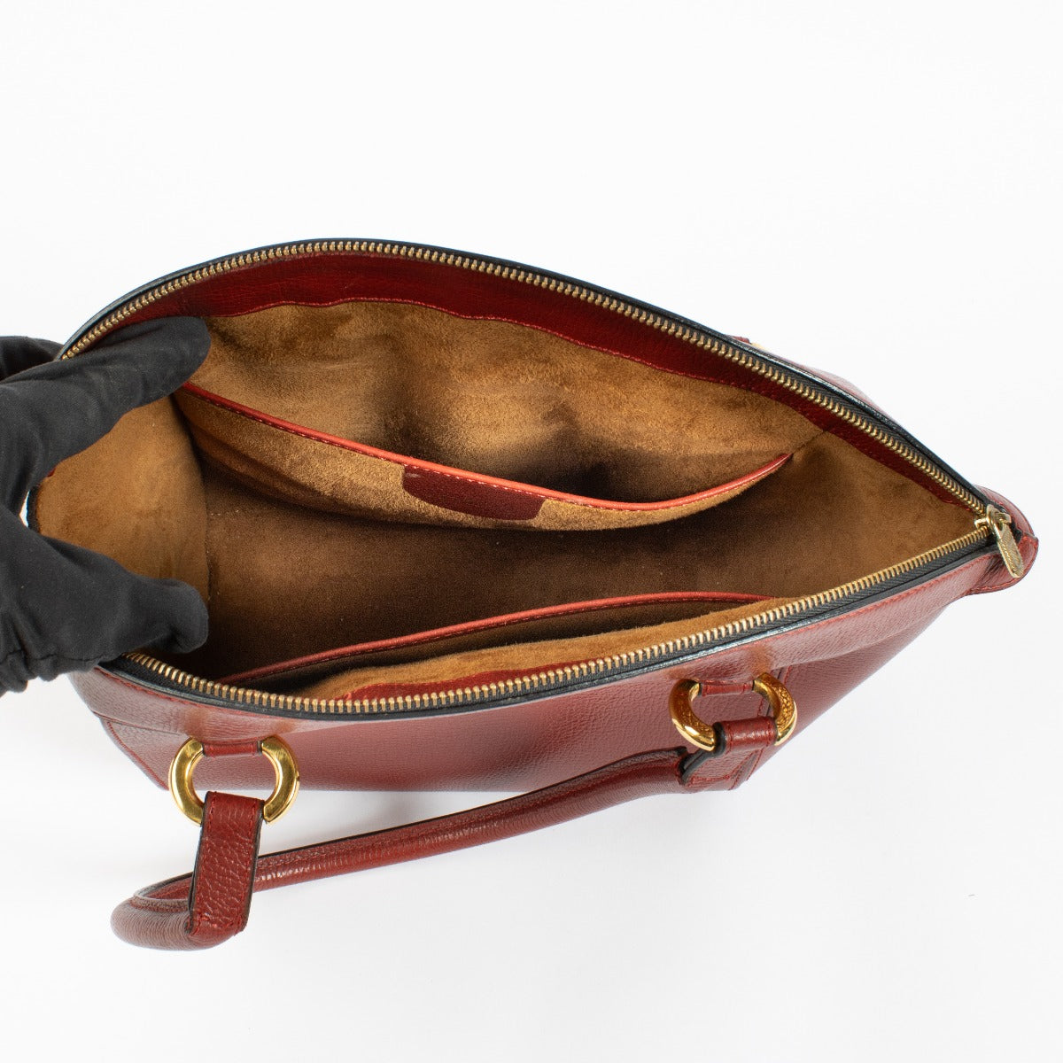 Sac Charme Delvaux en cuir rouge