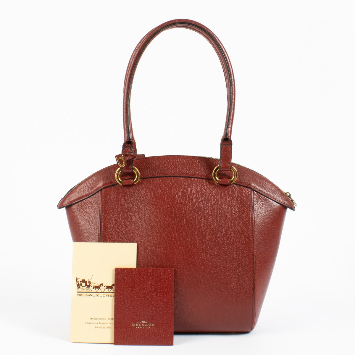 Sac Charme Delvaux en cuir rouge