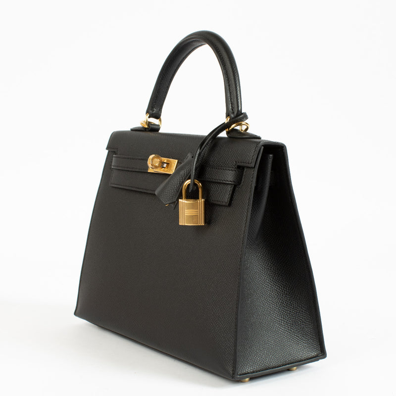 Hermès Kelly 25 Black Epsom GHW