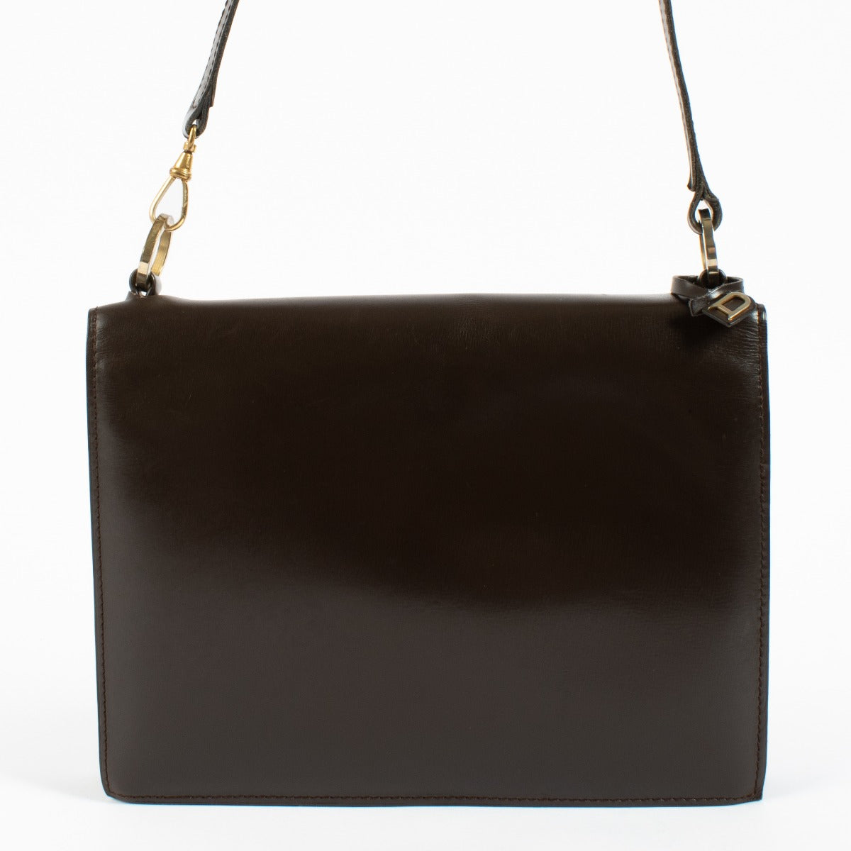Delvaux Vintage Bruine Box Calf Schoudertas