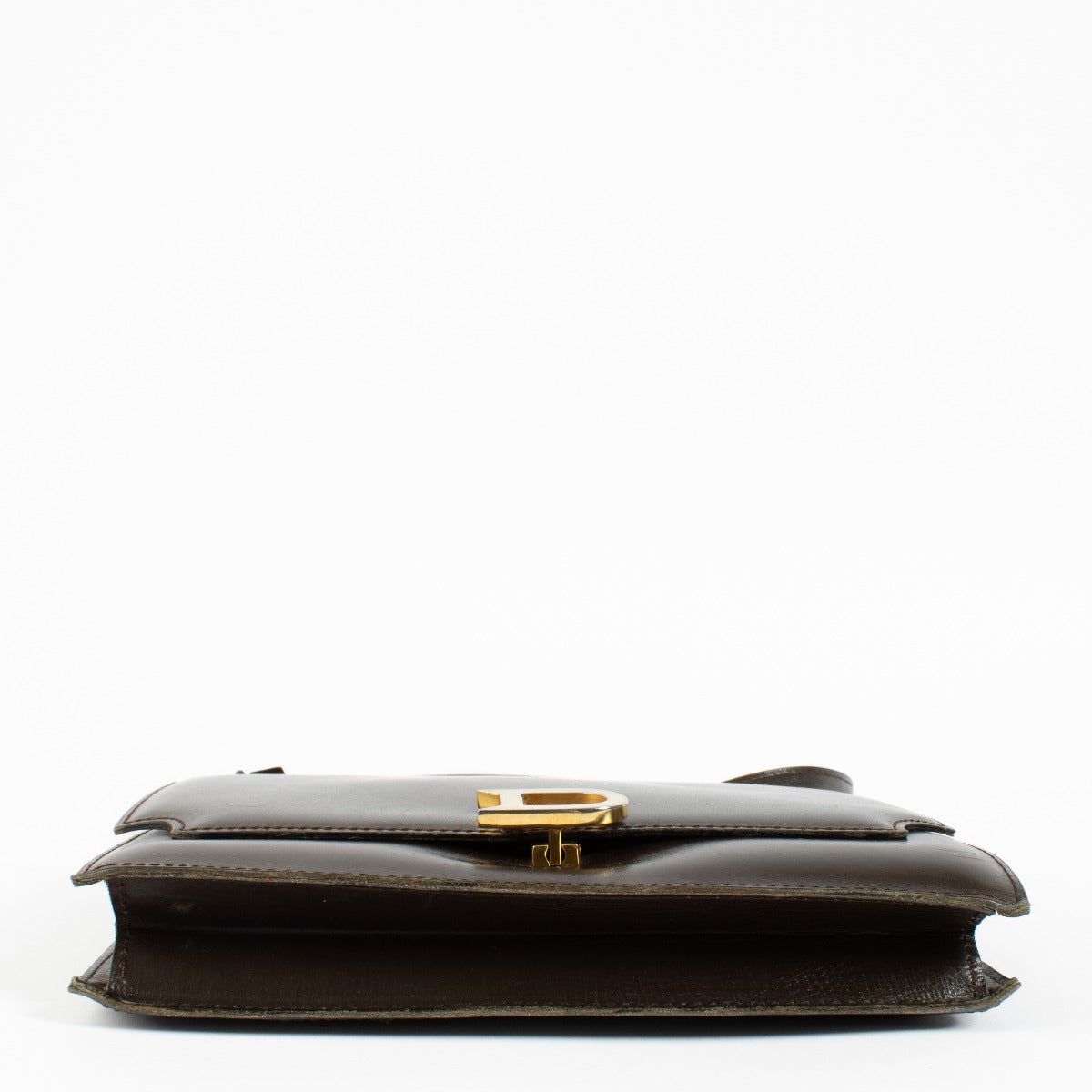 Delvaux Vintage Bruine Box Calf Schoudertas