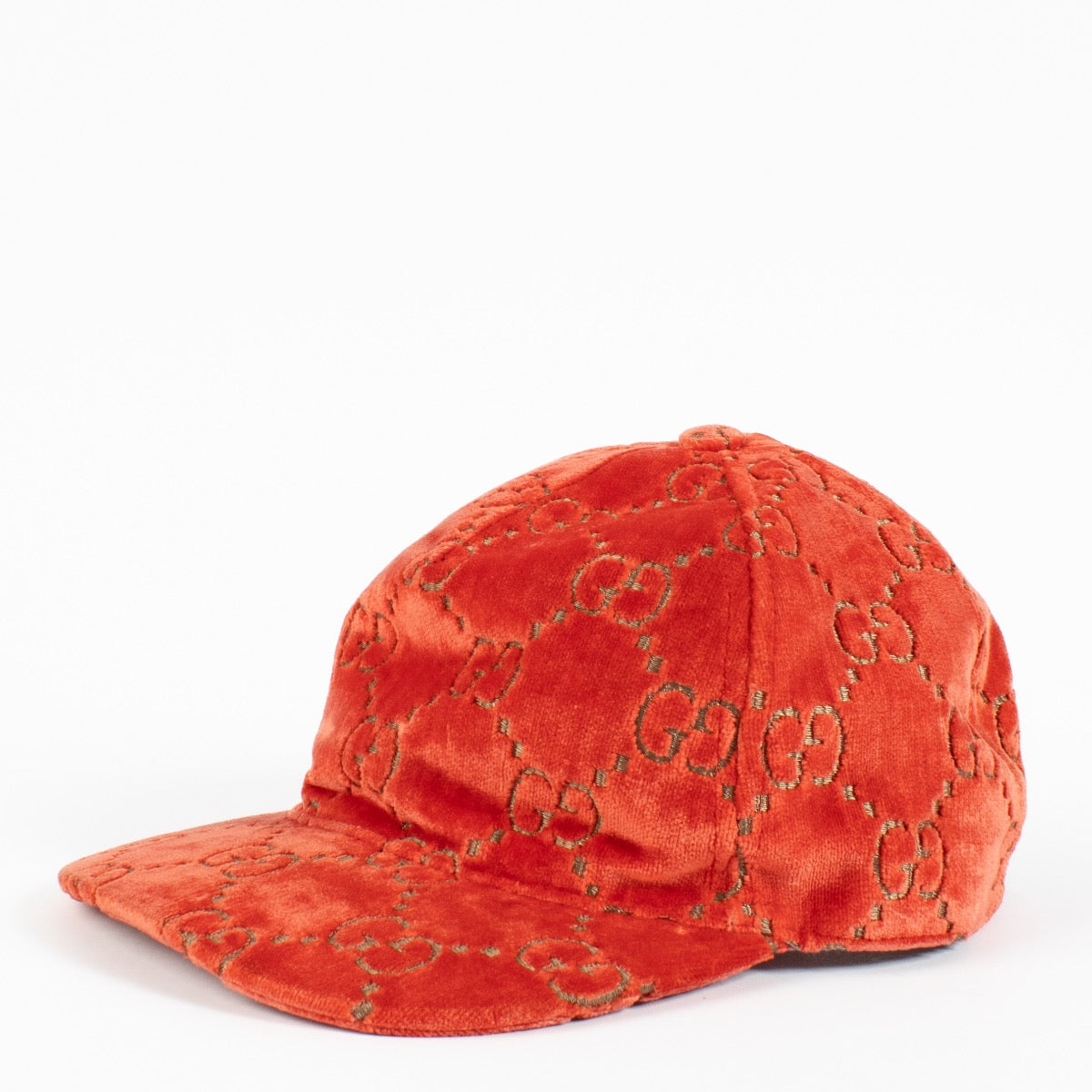 shop 100% authentic second hand Gucci Pink Velvet GG Baseball Hat - Size L on Labellov.com