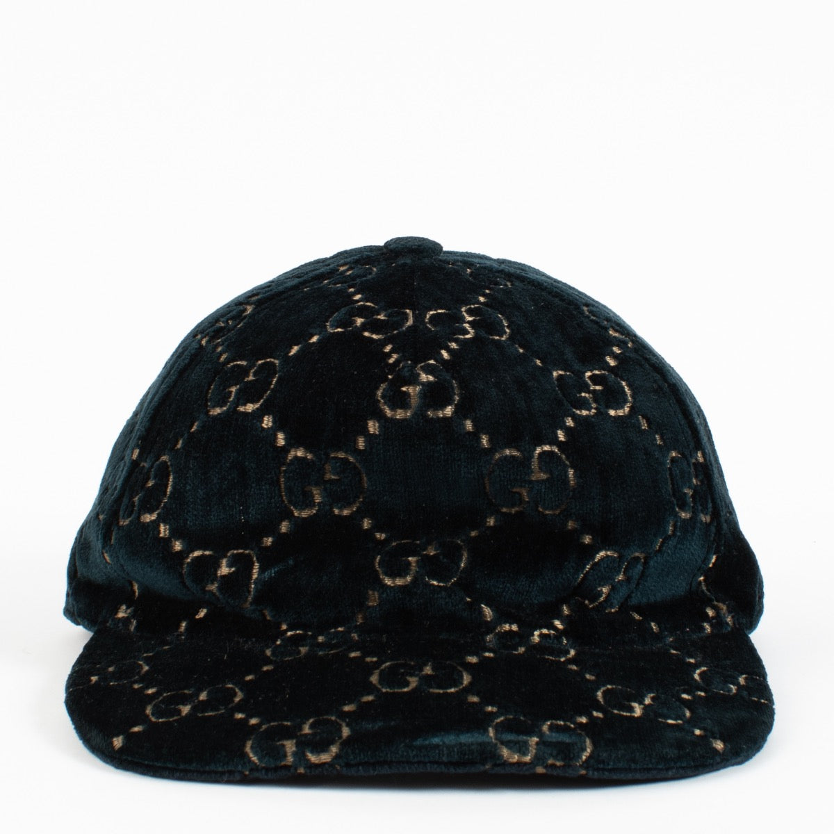 shop 100% authentic second hand Gucci Blue Velvet GG Baseball Hat - Size M on Labellov.com