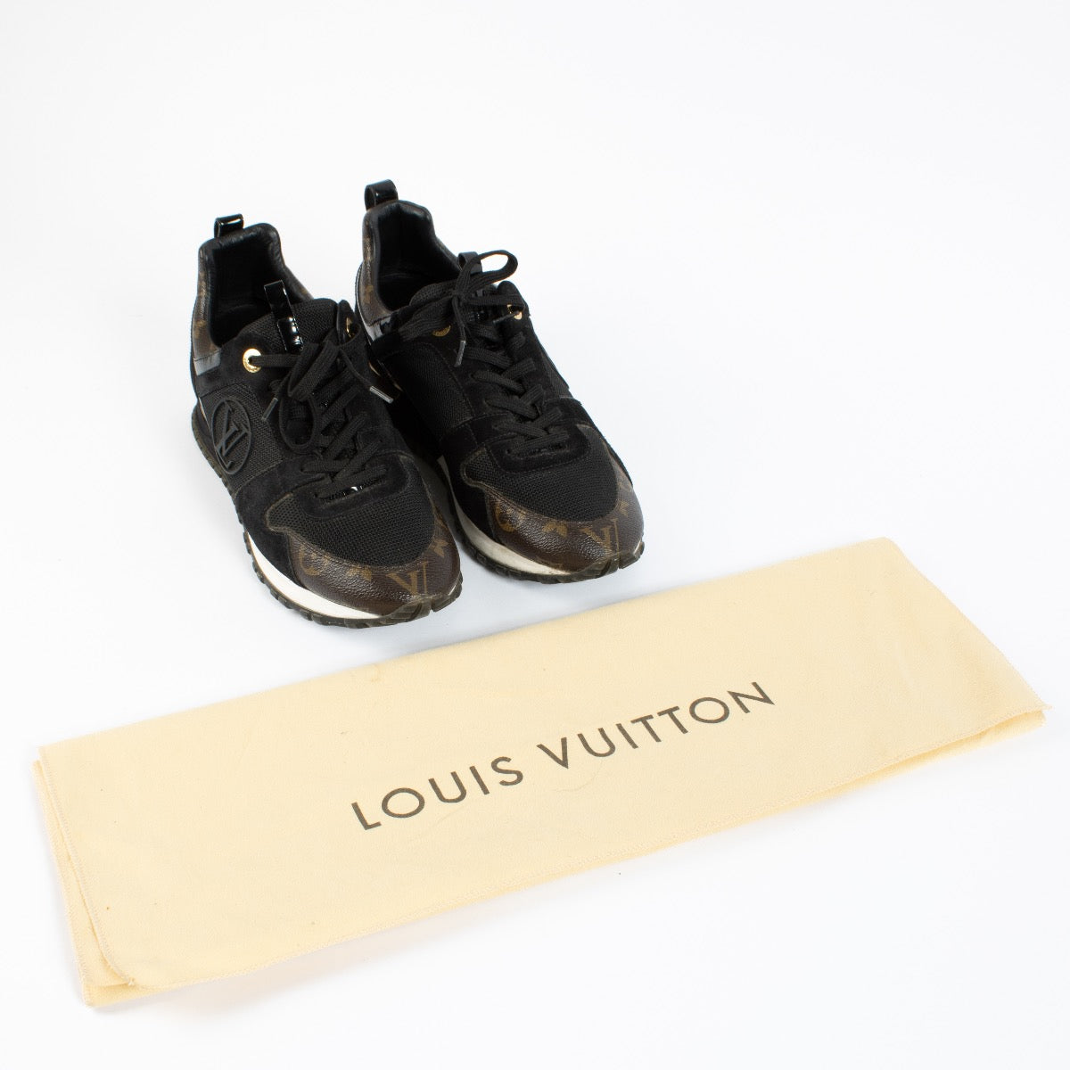 shop 100% authentic second hand Louis Vuitton Black Run Away Sneakers - Size 40 on Labellov.com