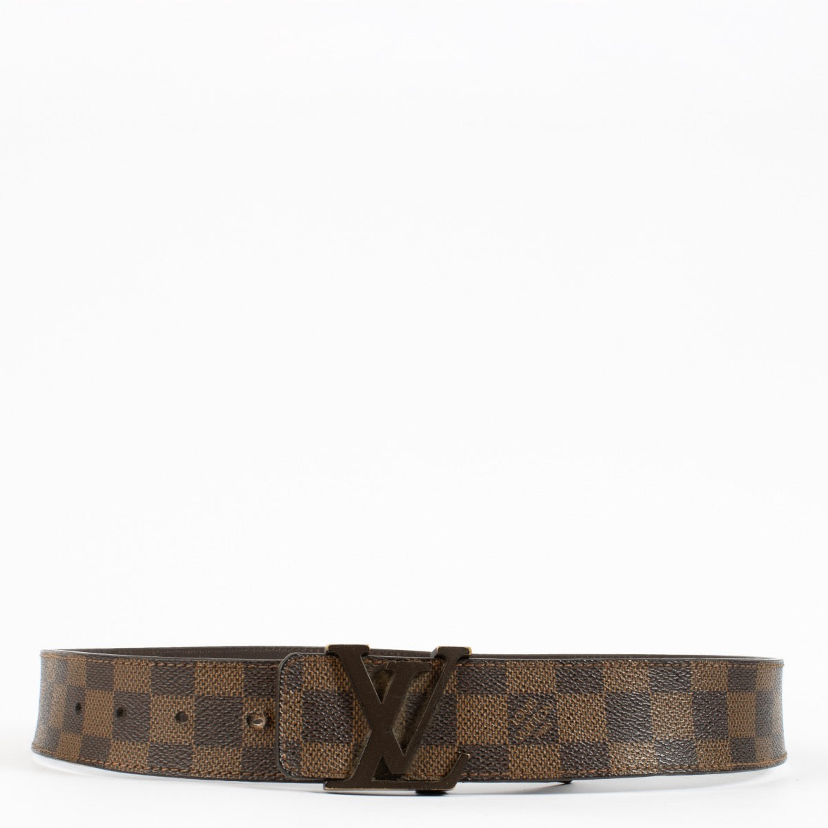Louis Vuitton Damier Ebene Initials 40mm Matte Brown Belt - Size 85