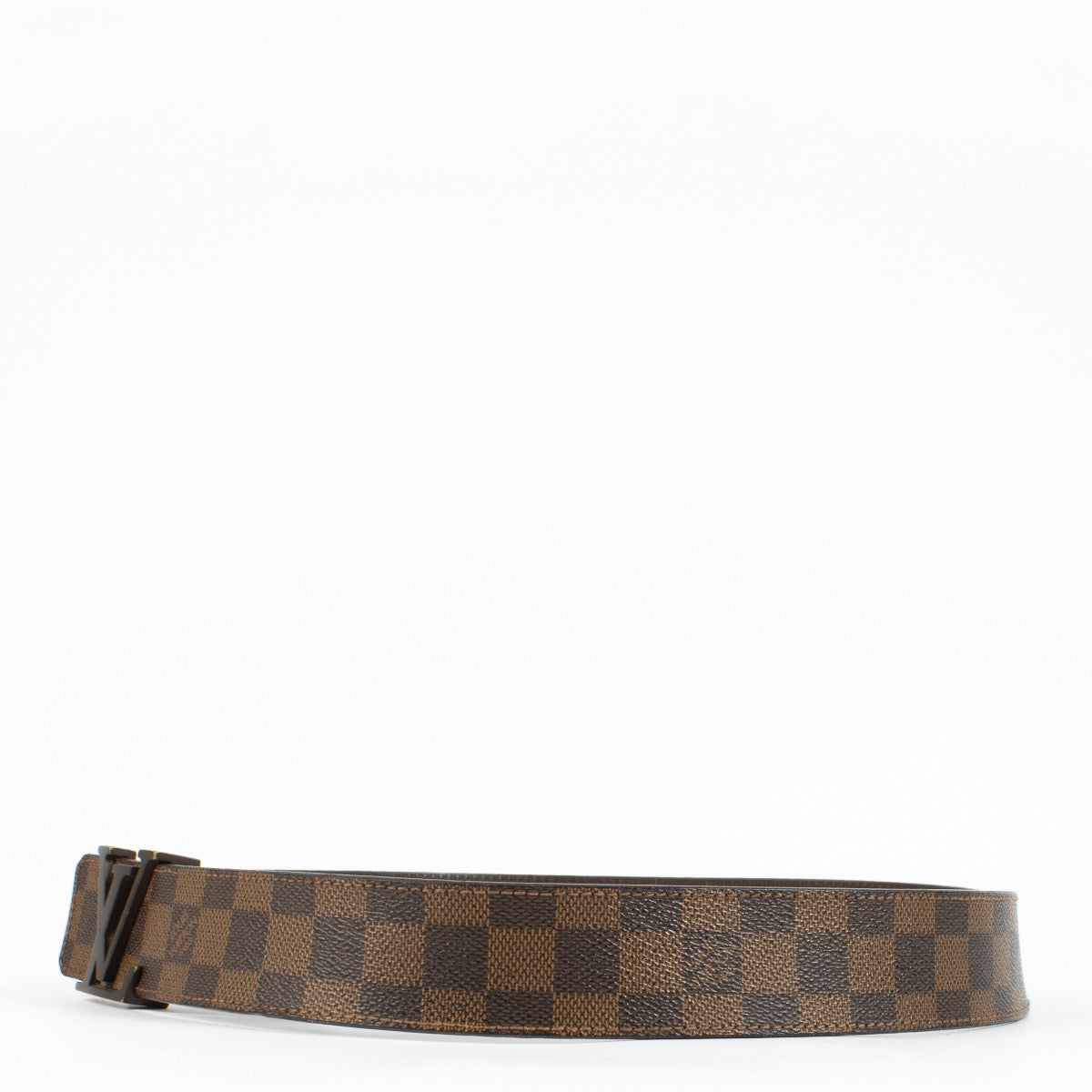 Louis Vuitton Damier Ebene Initials 40mm Matte Brown Belt - Size 85