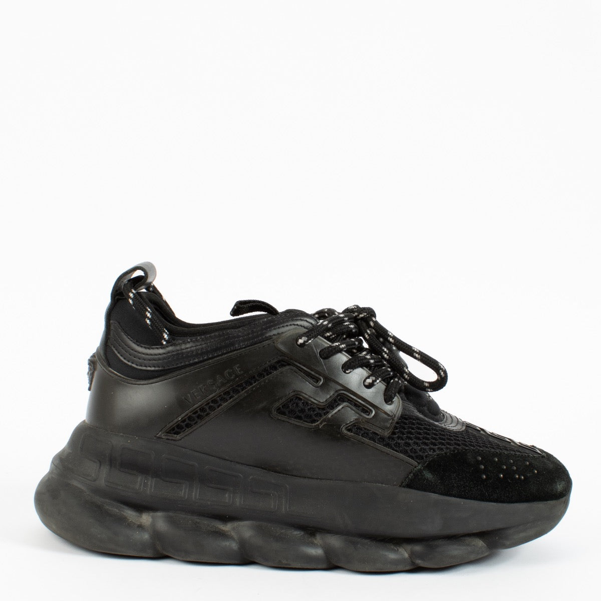 shop 100% authentic second hand Versace Black Chain Reaction Sneakers on Labellov.com