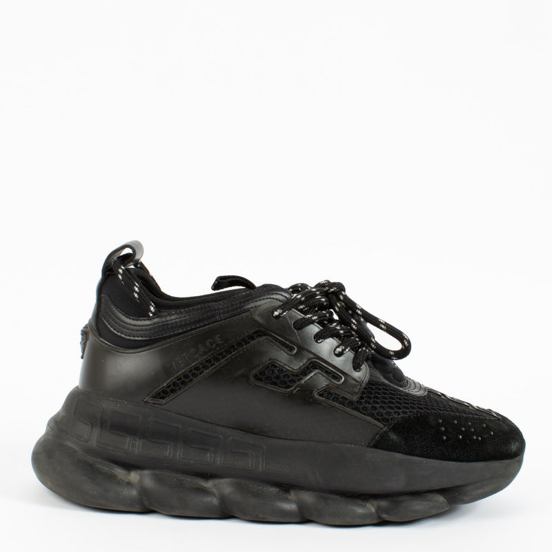 shop 100% authentic second hand Versace Black Chain Reaction Sneakers on Labellov.com