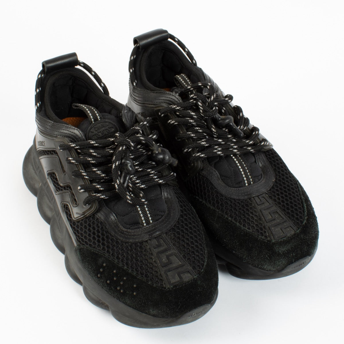 shop 100% authentic second hand Versace Black Chain Reaction Sneakers on Labellov.com