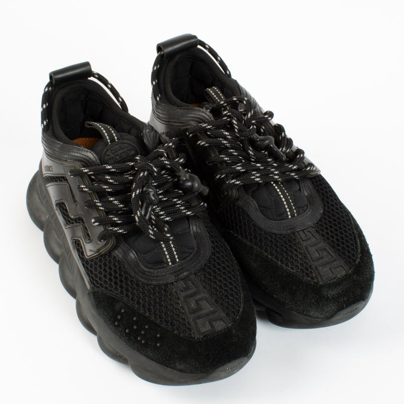 shop 100% authentic second hand Versace Black Chain Reaction Sneakers on Labellov.com
