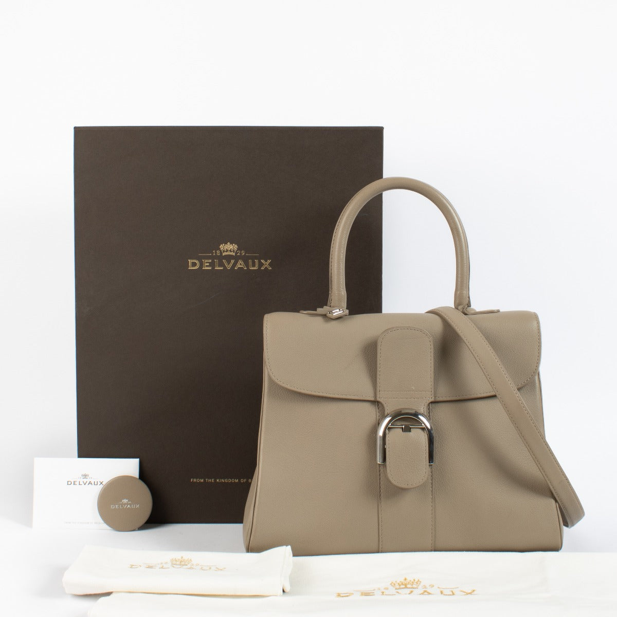 Delvaux Tourterelle Sellier Brillant MM