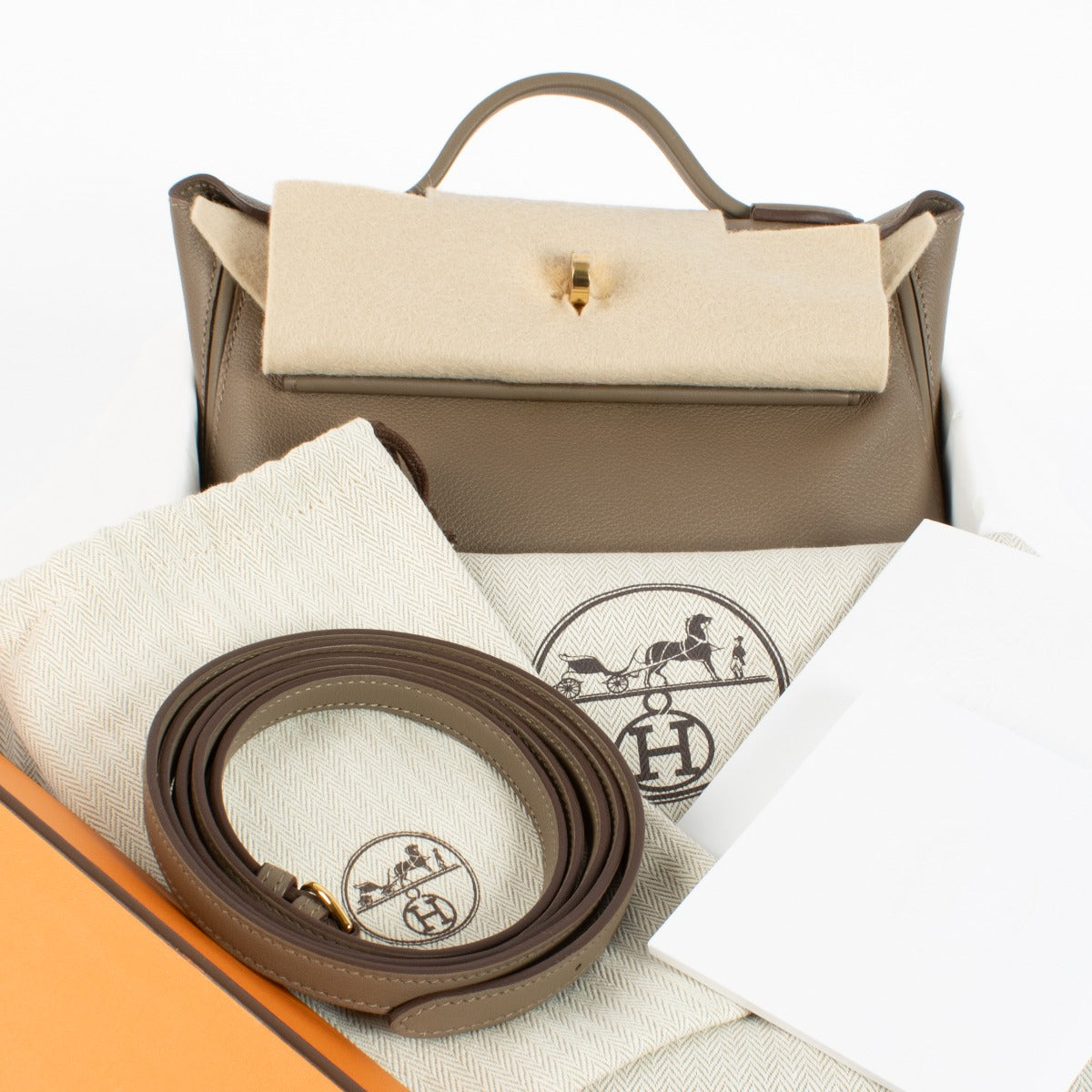 2024 brand new Hermès 24/24 21 Etoupe Evercolor/Swift GHW