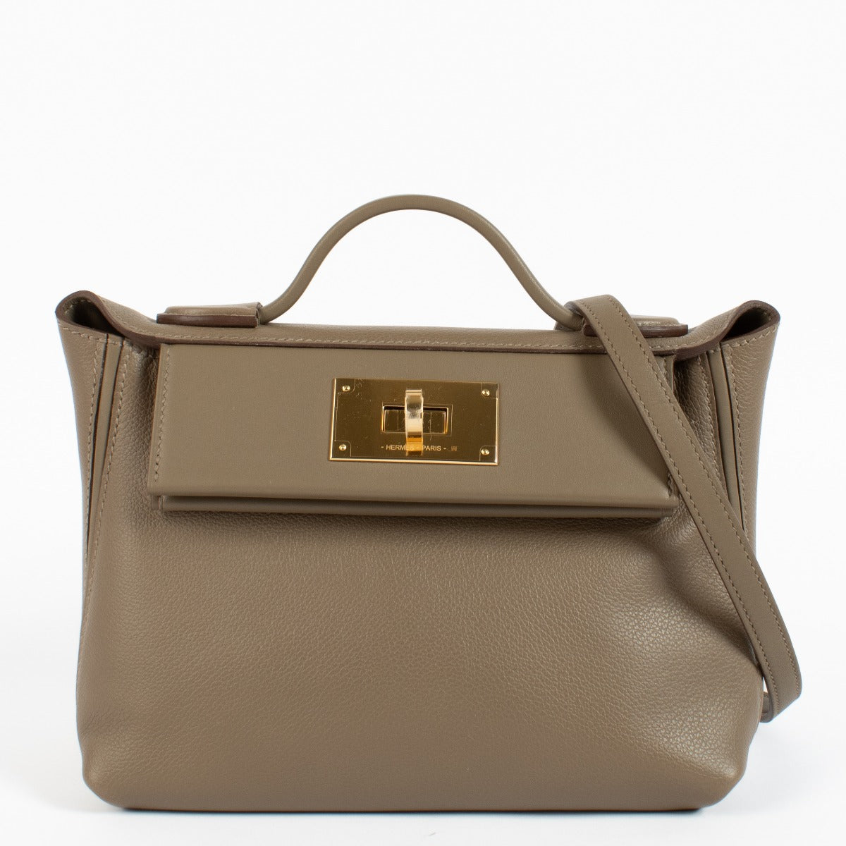2024 brand new Hermès 24/24 21 Etoupe Evercolor/Swift GHW