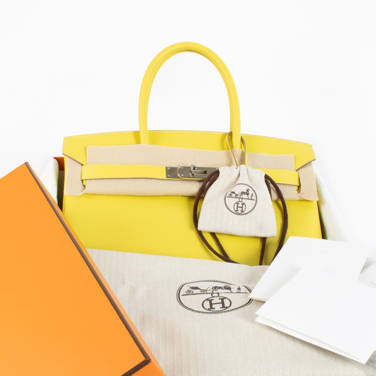2019 Hermès Birkin 30 Lime Epsom PHW