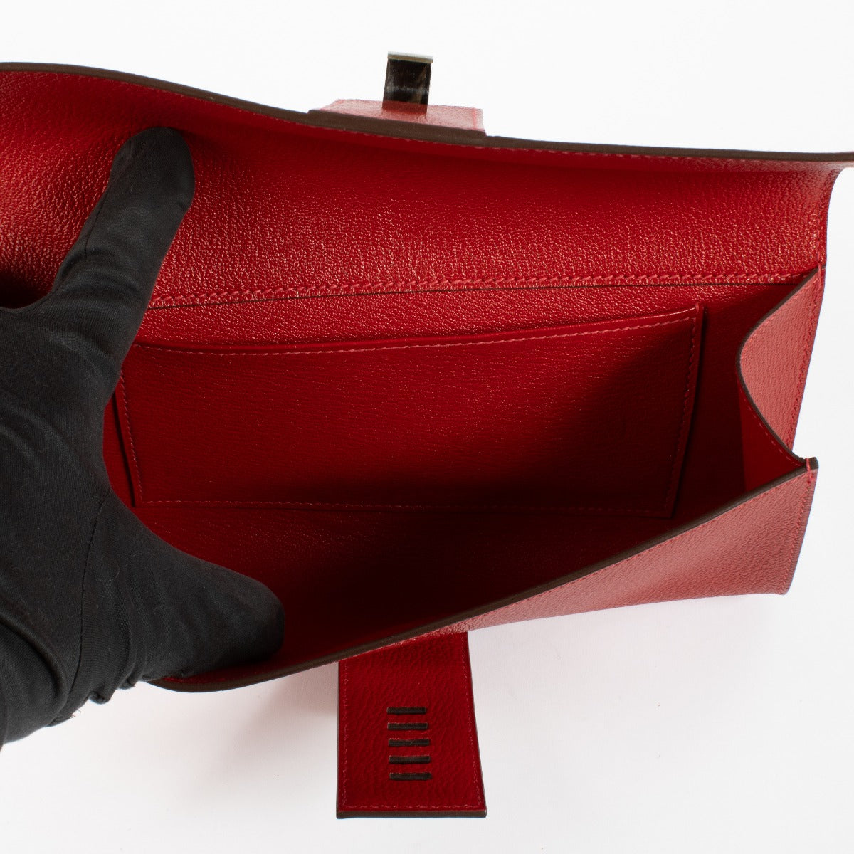 Hermès Pochette Medor 23 Rouge Casaque Chèvre Mysore PHW