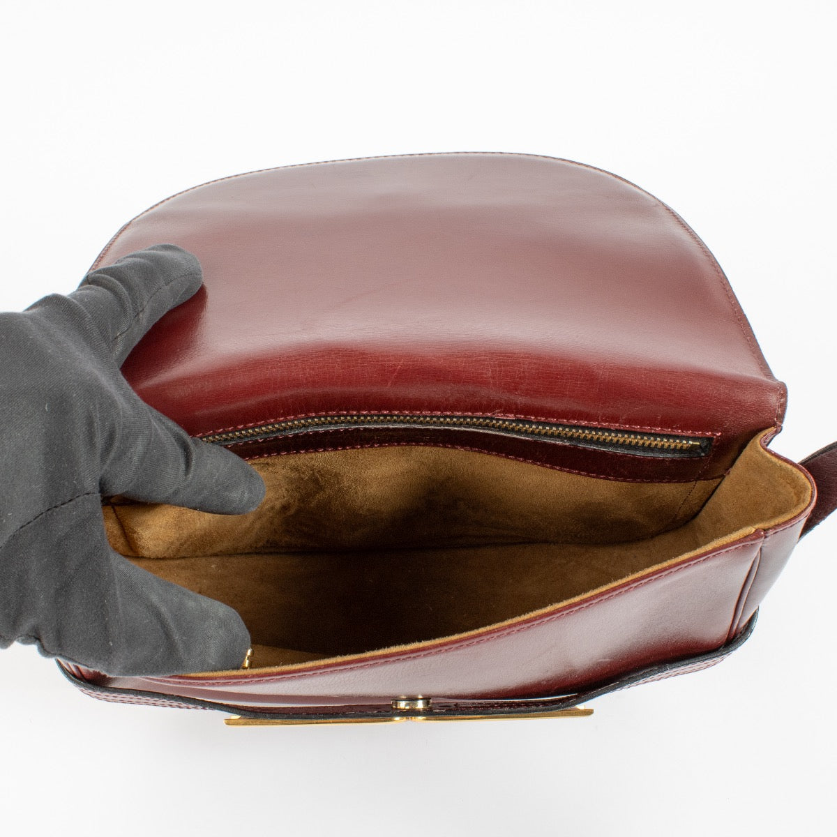 shop 100% authentic second hand Delvaux Burgundy Leather Crossbody Bag on Labellov.com