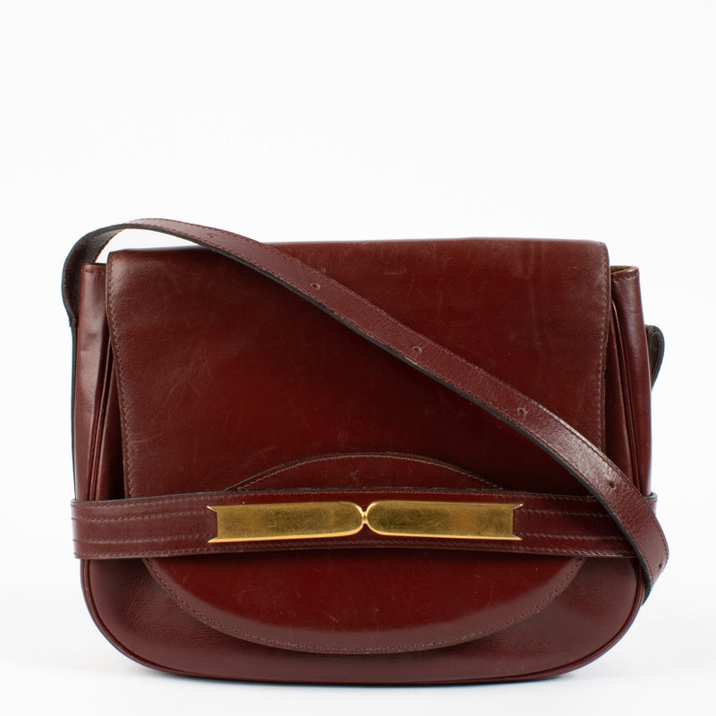 shop 100% authentic second hand Delvaux Burgundy Leather Crossbody Bag on Labellov.com