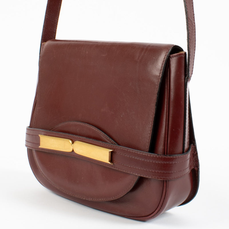 shop 100% authentic second hand Delvaux Burgundy Leather Crossbody Bag on Labellov.com