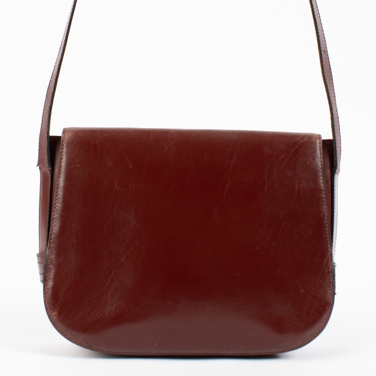 shop 100% authentic second hand Delvaux Burgundy Leather Crossbody Bag on Labellov.com