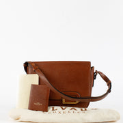 Delvaux Diva crossbody bag in cognac leather