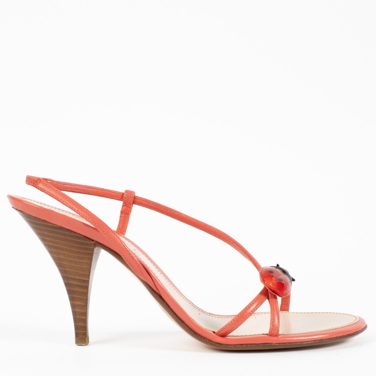 shop 100% authentic second hand Chanel Pink 04P Ladybug Sandals - Size 38 on Labellov.com
