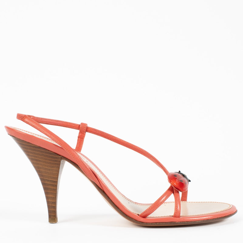 shop 100% authentic second hand Chanel Pink 04P Ladybug Sandals - Size 38 on Labellov.com