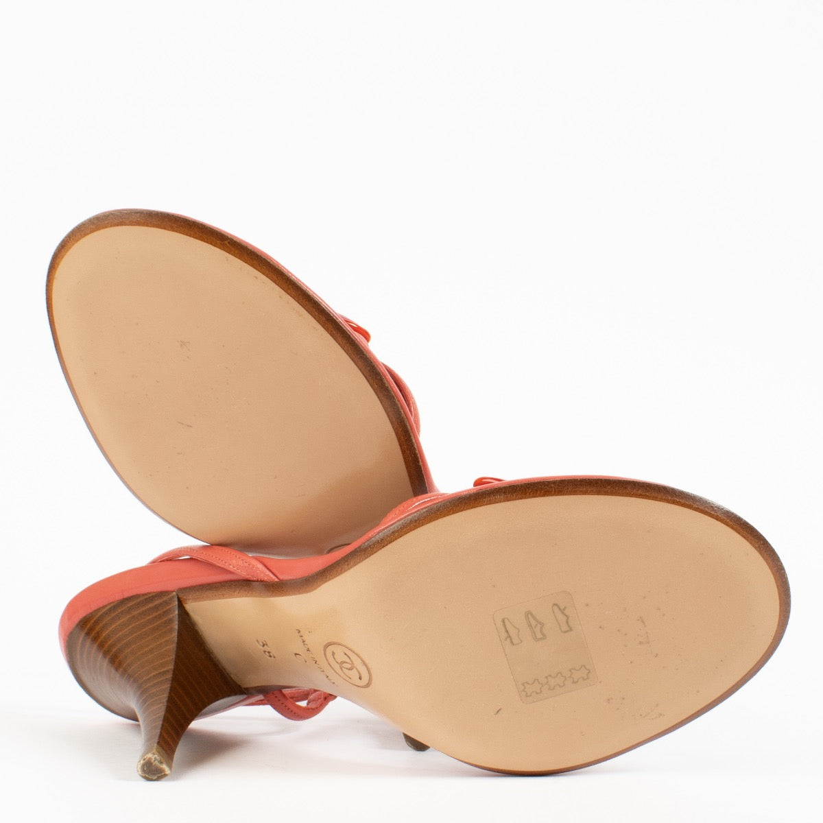 shop 100% authentic second hand Chanel Pink 04P Ladybug Sandals - Size 38 on Labellov.com