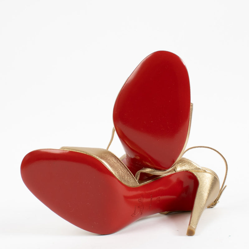 Christian Louboutin Gold Spartenvol 100 Sandals