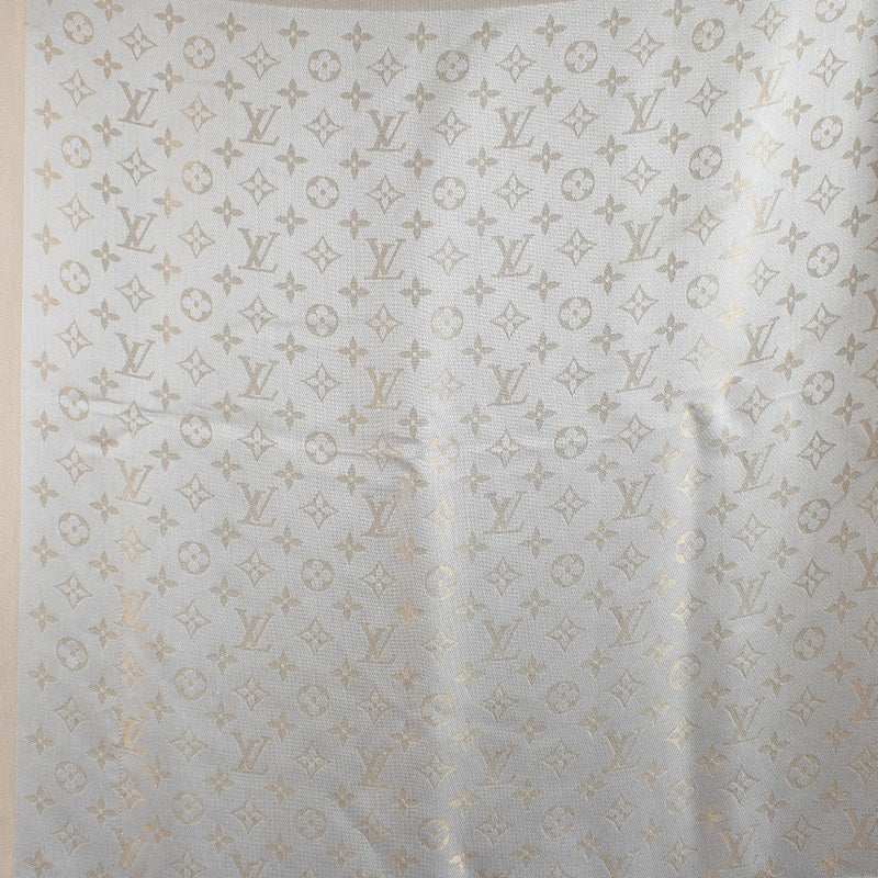 Louis Vuitton Beige Rose Monogram Shine Shawl