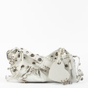 Balenciaga White Pierced Cagole XS Bag
