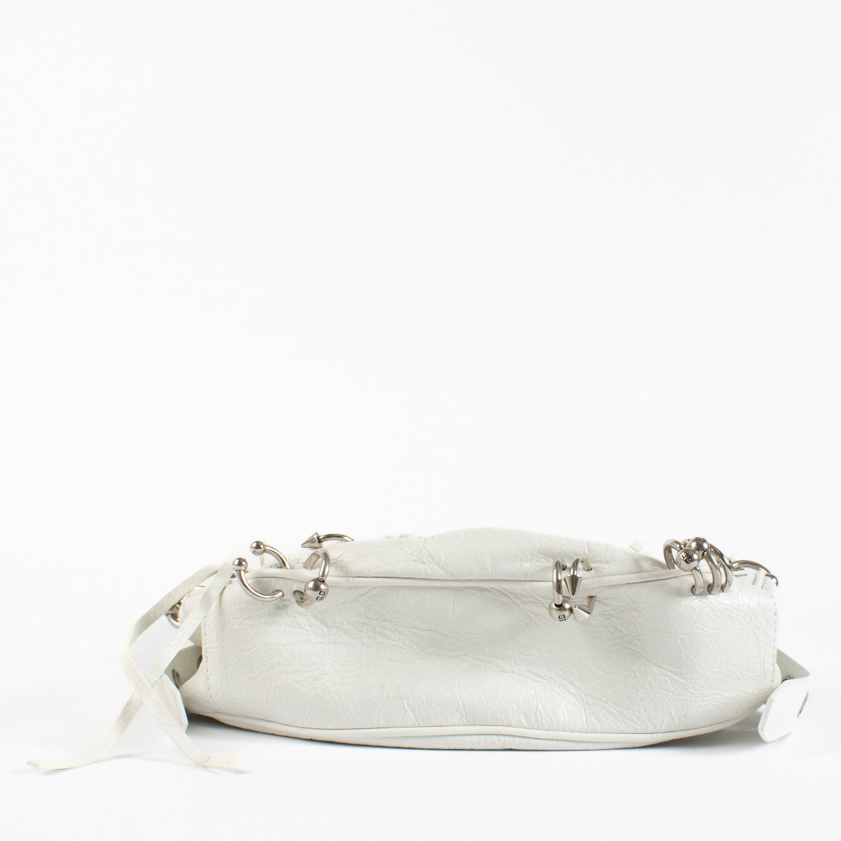 Balenciaga White Pierced Cagole XS Bag