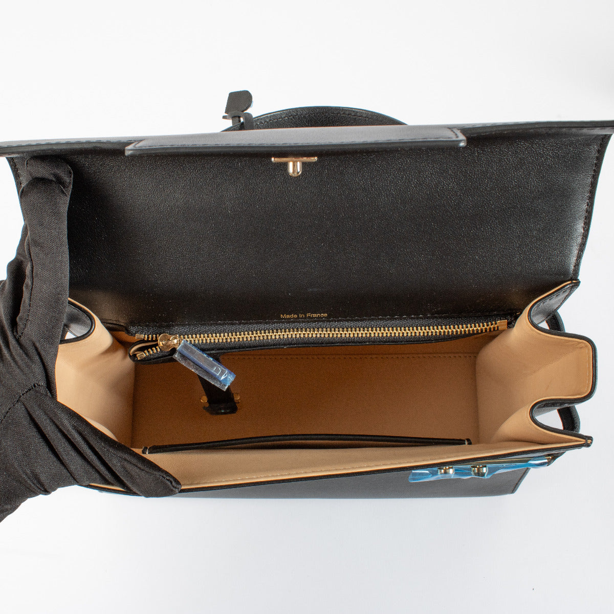 Delvaux Black Souple Calf Tempete MM Bag