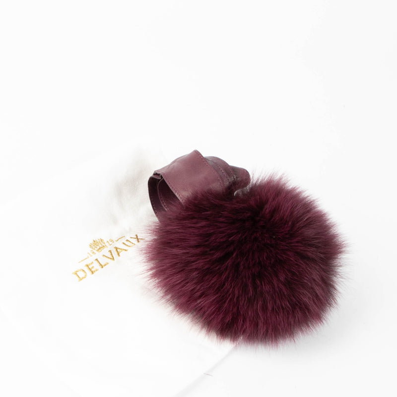 Authentic pre-loved Delvaux Prune Leather Fur Handle Ribbon on Labellov.com