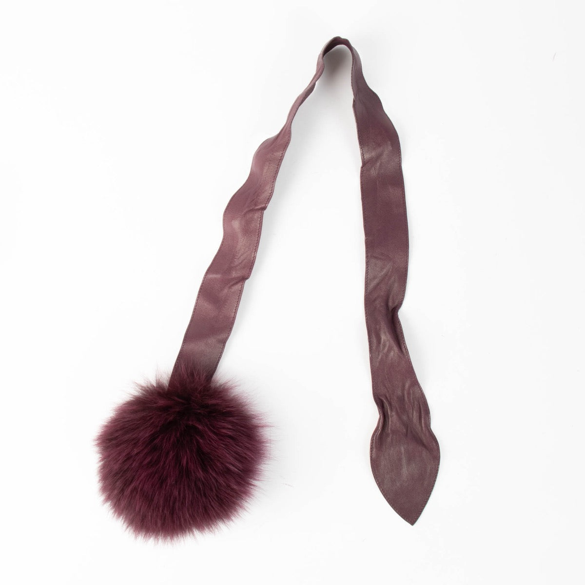 Authentic pre-loved Delvaux Prune Leather Fur Handle Ribbon on Labellov.com